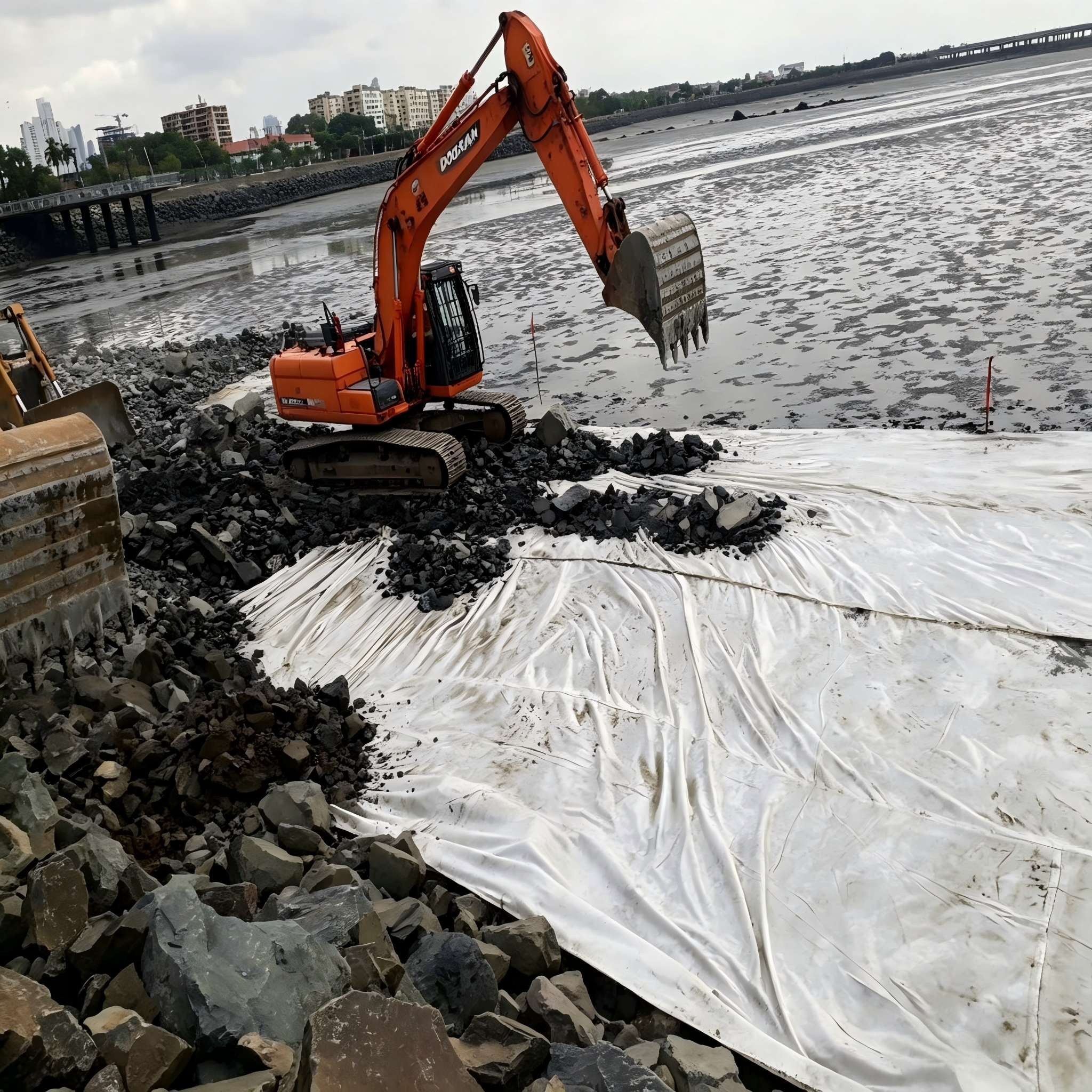 High Strength PET Filament Woven Geotextile