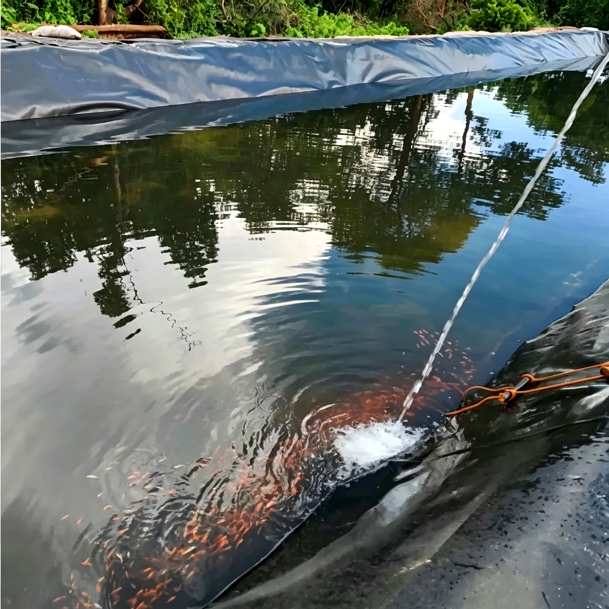 Anti-Seepage Waterproof HDPE Smooth Geomembrane for Fish Shrimp Pond Farming Anti-Seepage Waterproof HDPE Smooth Geomembrane for Fish Shrimp Pond Farming