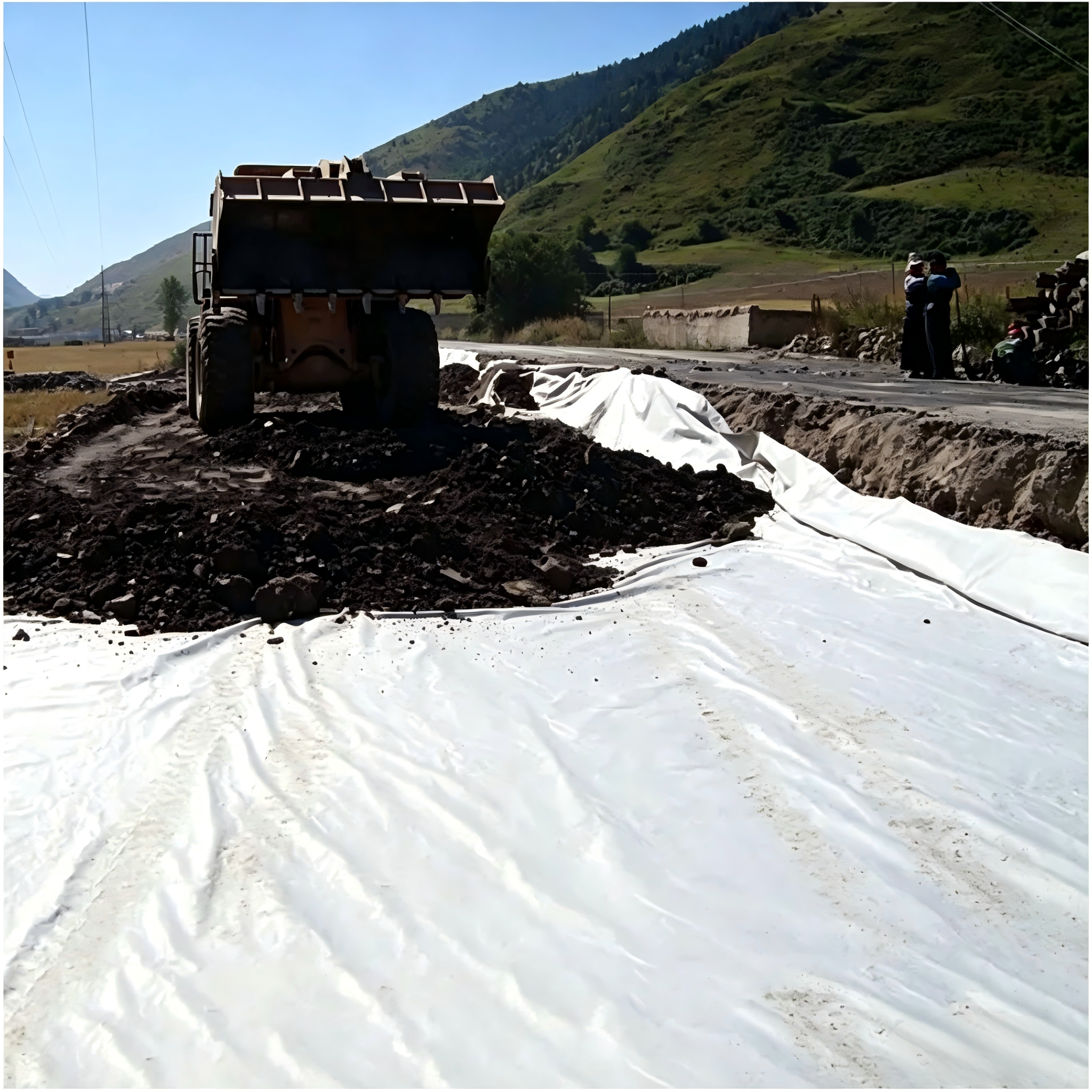 Eco-Friendly 135GSM 200GSM 300GSM 400GSM Polyester Needle Punched Nonwoven Geotextile for Road Highway Railway
