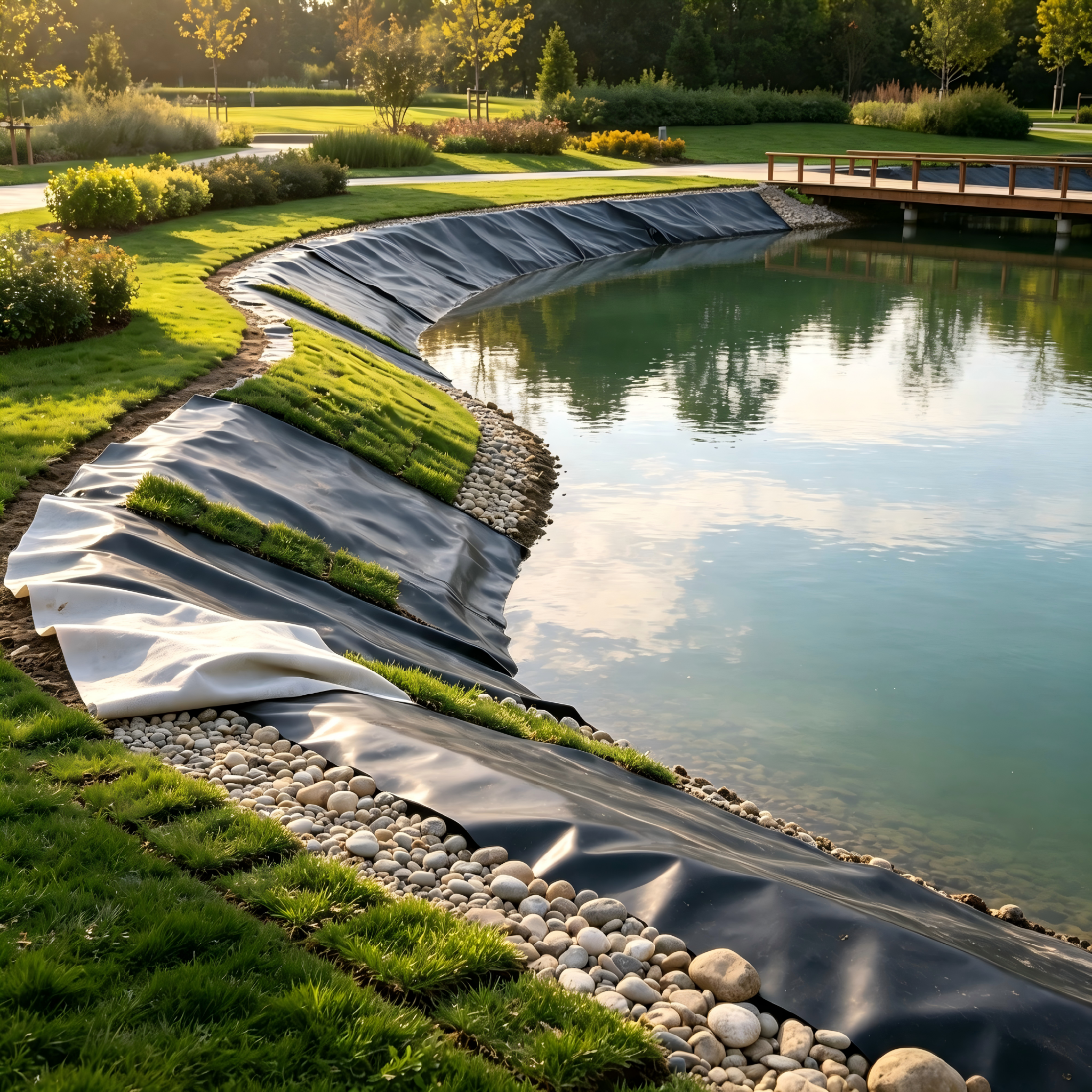 HDPE Pond Liner For Artificial Lake HDPE Pond Liner For Fish Farm