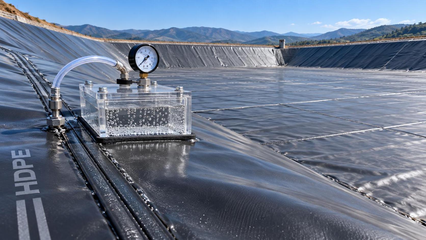 How reservoir liner seams can be checked before impoundment