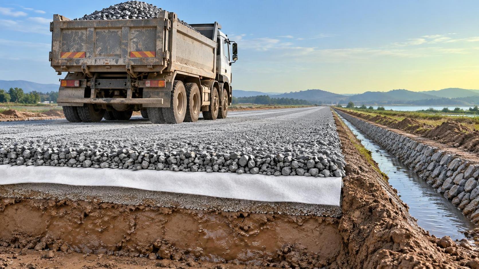 When reinforcement geotextile is needed beneath access roads