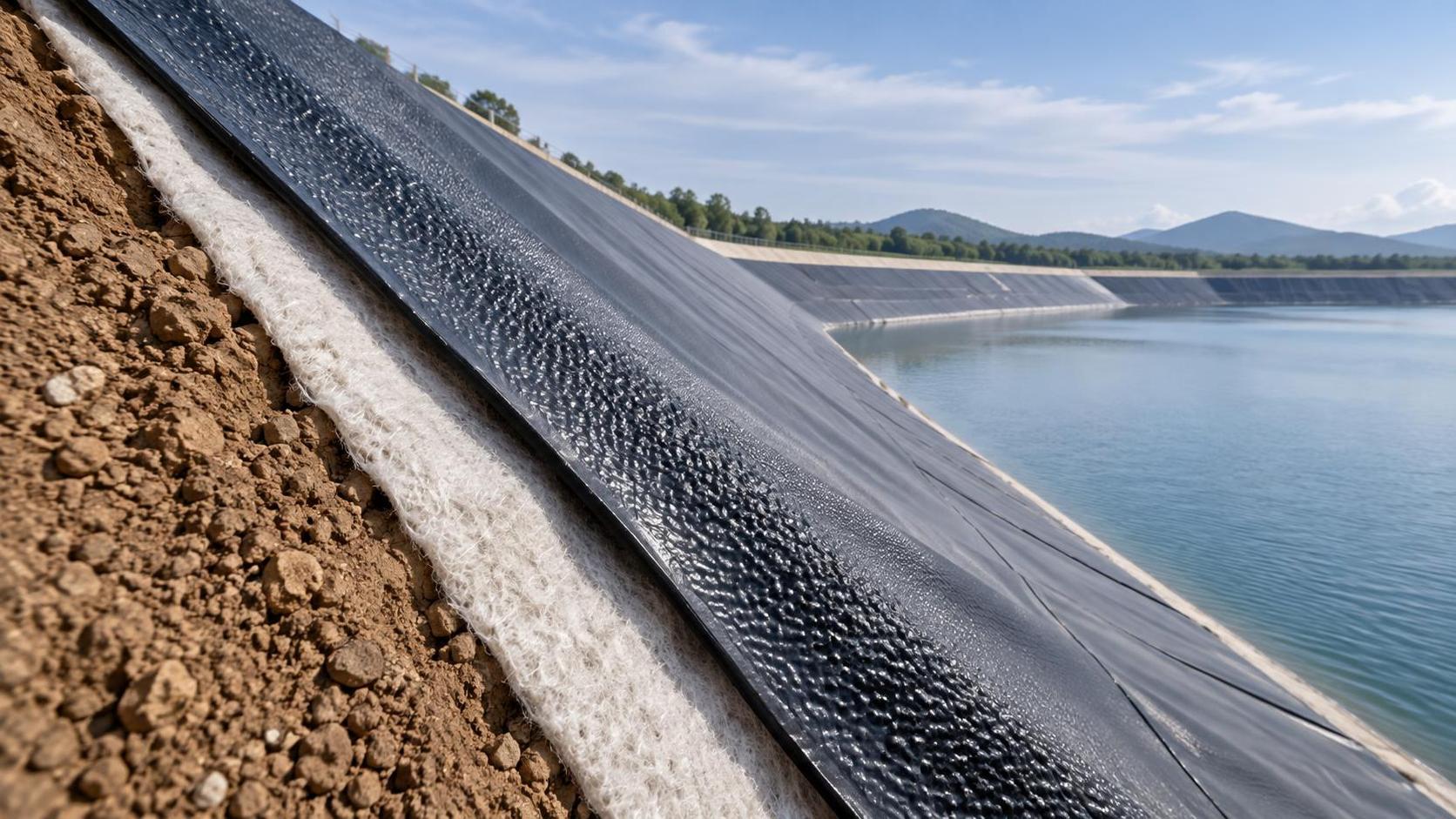 How textured geomembrane reduces slope liner slippage