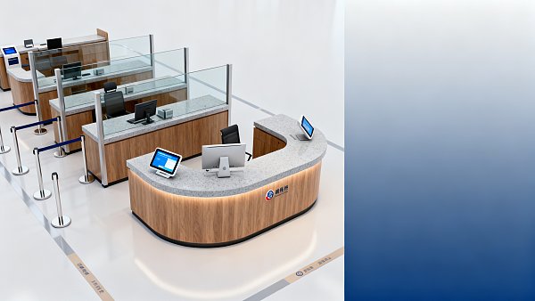 Bank counter design benchmarks that improve queue flow
