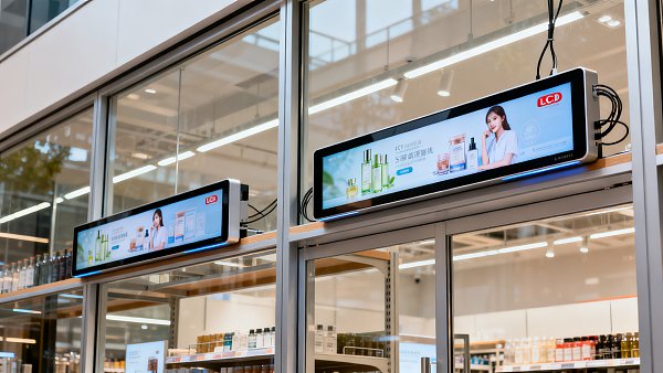 Stretched LCD Display OEM Options for Shelf-Edge and Window Use
