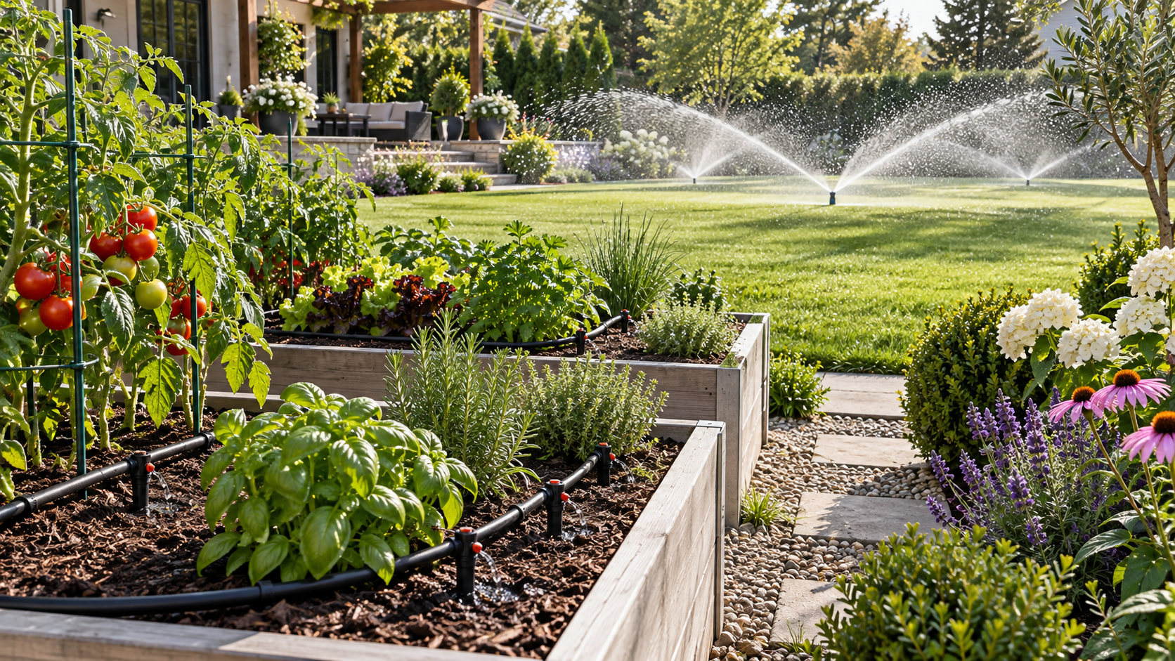 When drip garden watering systems make more sense than sprinklers