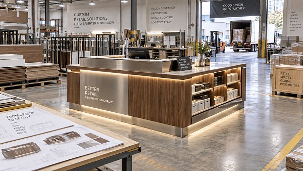 What affects the lead time for custom retail counter displays?