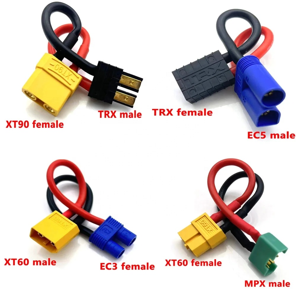 XT30 XT60 XT90 EC5 EC3 XT TPX MPX T Plug Female to Male Adapter Connector