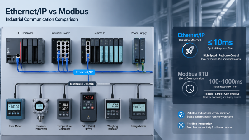 Modbus vs Ethernet/IP Latency Data: Which Is Faster Modbus vs Ethernet/IP Latency Data: Which Is Faster