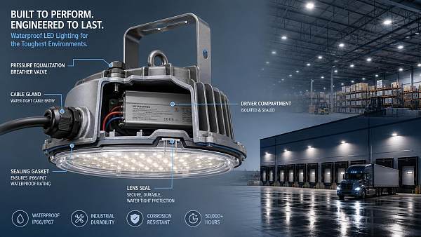 Commercial LED Lighting Waterproof Design: Key IP Ratings, Sealing Methods, and Failure Risks