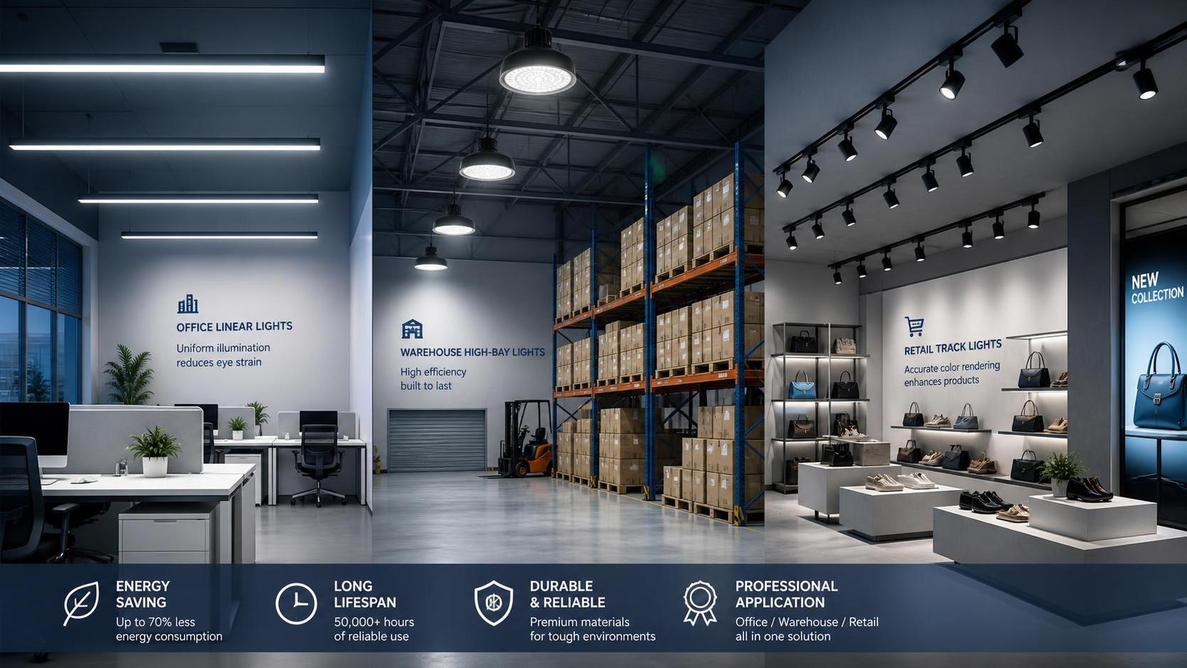 How to Choose Energy-Efficient Lighting for Offices, Warehouses, and Retail Spaces