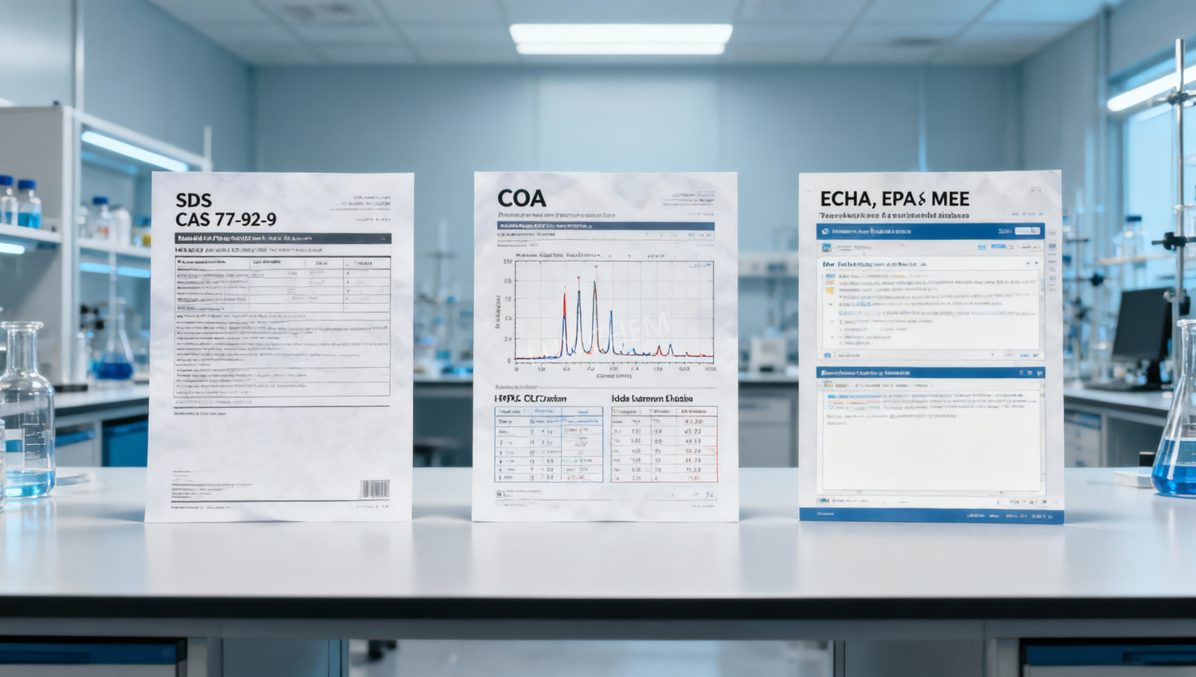 CAS Number 77-92-9 Verification Guide: How to Cross-Check Against SDS, COA, and Regulatory Databases for Authenticity CAS Number 77-92-9 Verification Guide: How to Cross-Check Against SDS, COA, and Regulatory Databases for Authenticity
