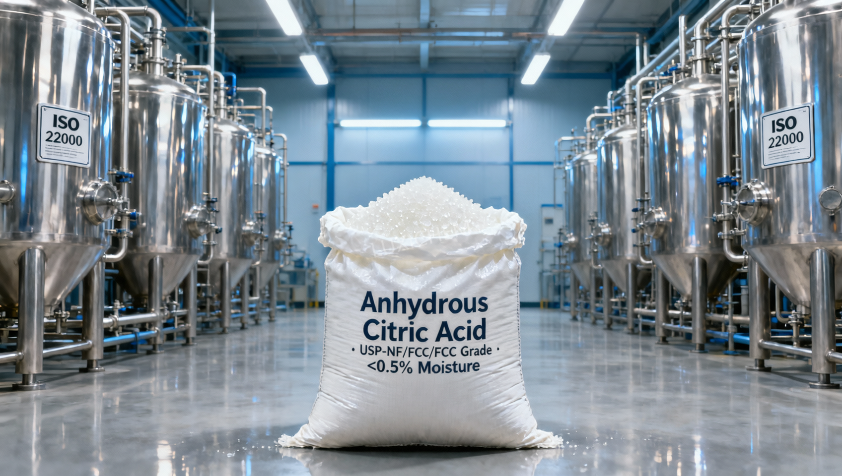 Fabricants d’acide citrique anhydre : les 5 principaux producteurs mondiaux classés selon leur conformité à la norme ISO 22000, leur capacité de production et leur capacité de synthèse sur mesure