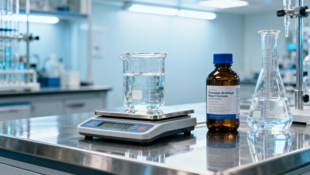 Calculating dilutions from 50% dodecyl dimethyl benzyl ammonium chloride Calculating dilutions from 50% dodecyl dimethyl benzyl ammonium chloride