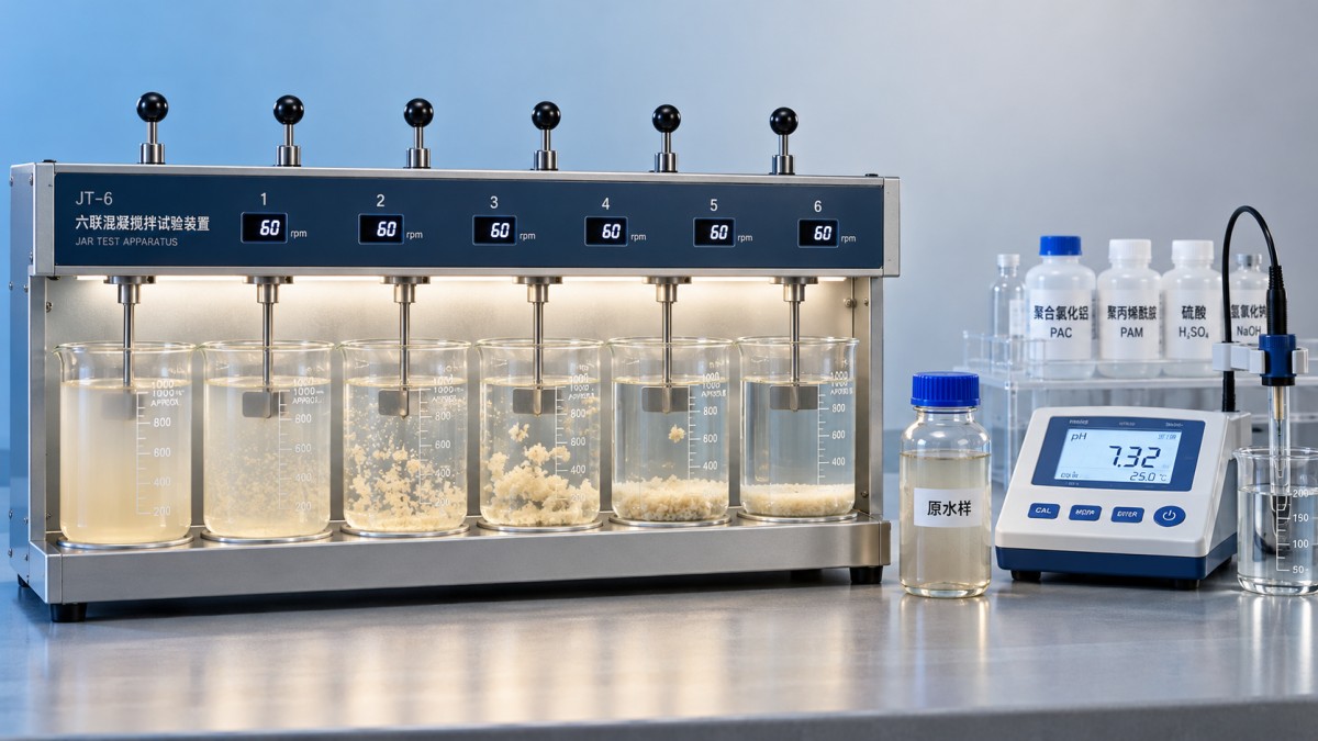 Seleção de produtos químicos para tratamento de água com base na análise da água bruta Seleção de produtos químicos para tratamento de água com base na análise da água bruta