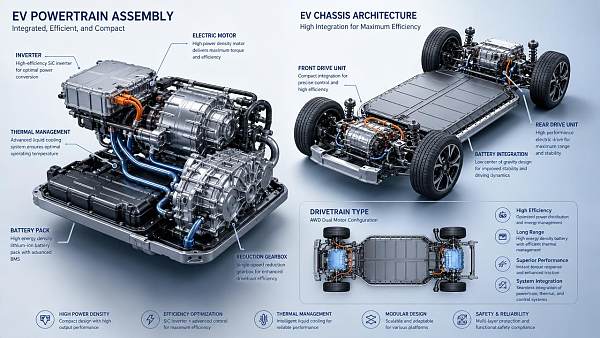 EV Powertrains Explained: Key Components, Drive Types, and What Affects Efficiency EV Powertrains Explained: Key Components, Drive Types, and What Affects Efficiency