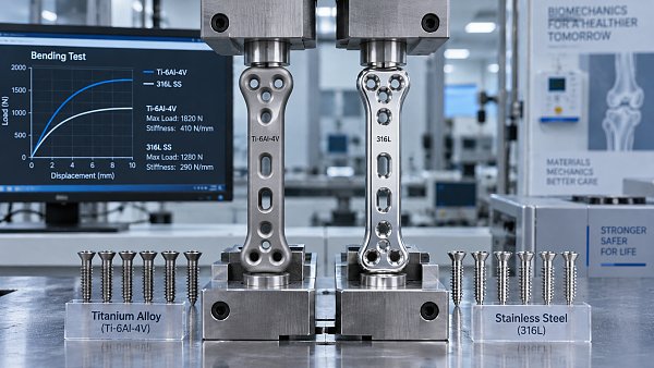 Titanium vs. Stainless Steel Orthopedic Implants: Strength, Stiffness, and Corrosion Titanium vs. Stainless Steel Orthopedic Implants: Strength, Stiffness, and Corrosion