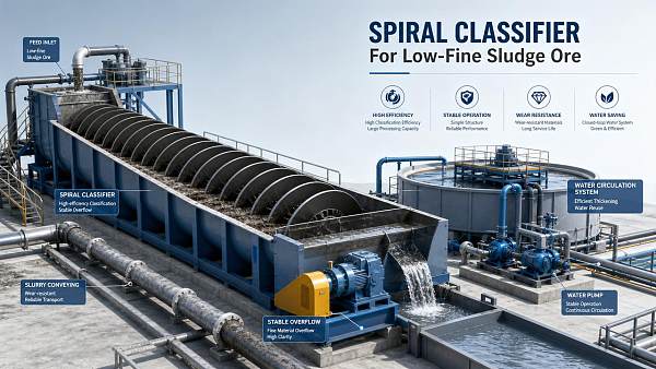 Spiral Classifier Factory Options for Low-Fines Ore Processing Spiral Classifier Factory Options for Low-Fines Ore Processing
