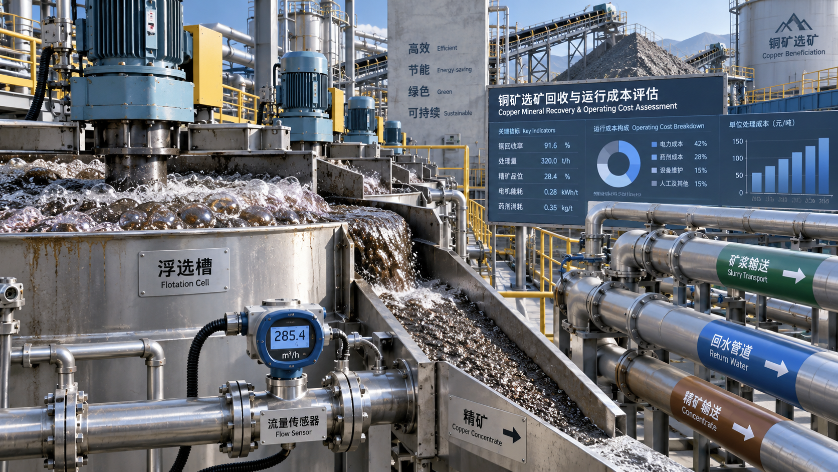 Using mineral recovery rate data to estimate cost per tonne recovered