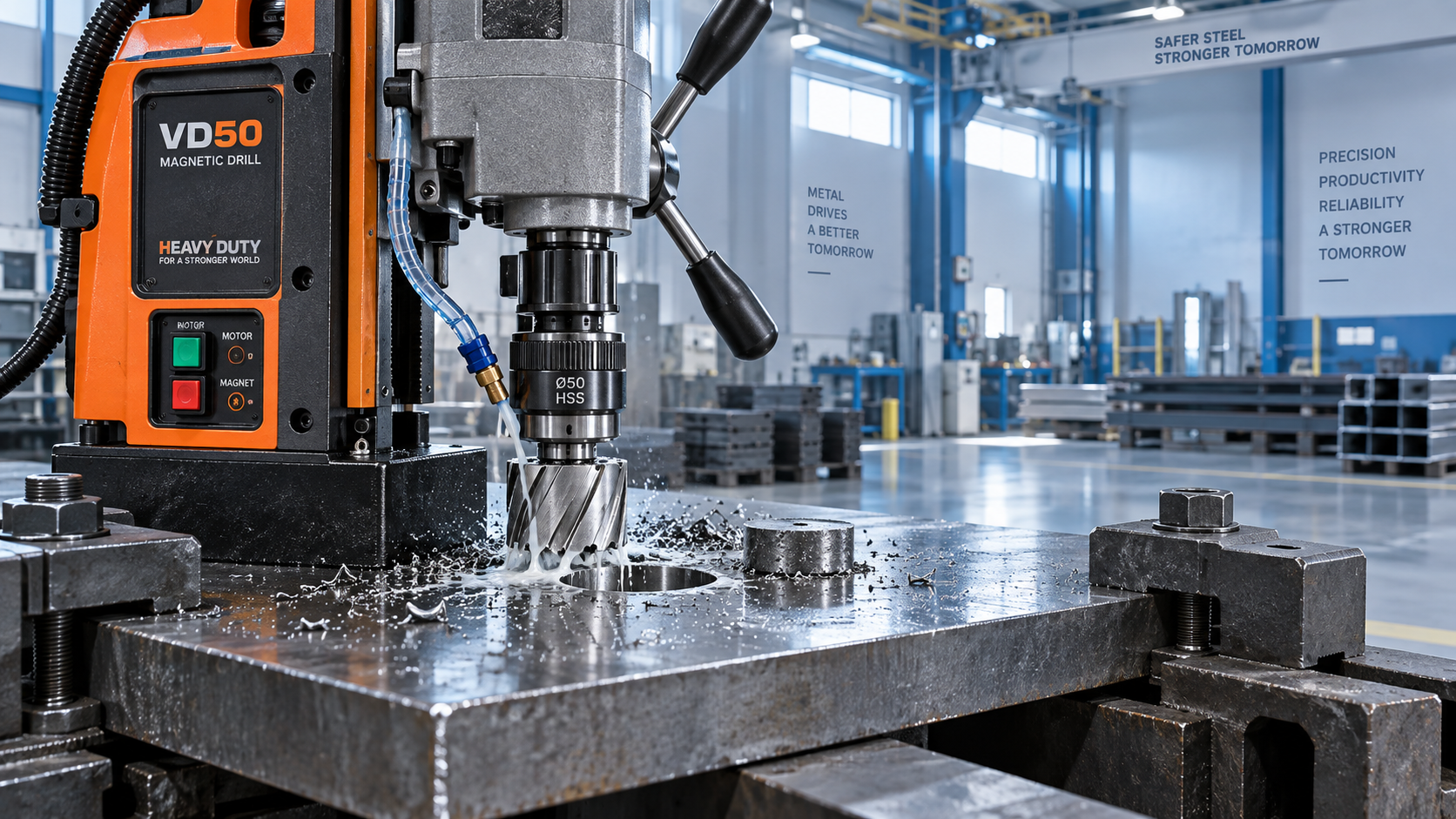 How to prevent annular cutter slipping with the Magnetic drill VD50