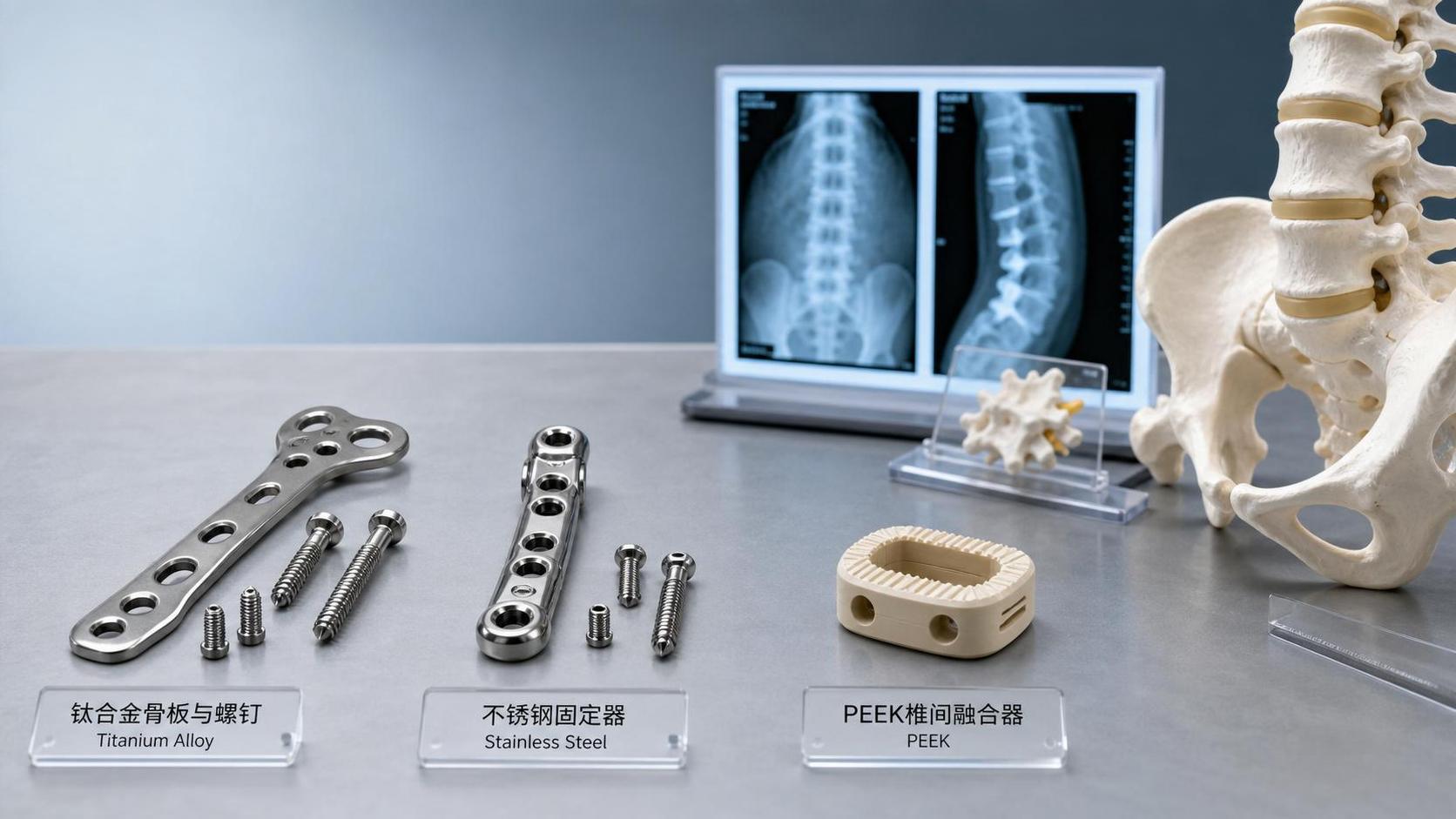 Orthopedic Implants Materials Compared: Titanium, Stainless Steel, or PEEK?
