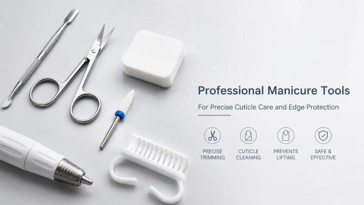 Essential tools for manicures that reduce lifting around the cuticle area Essential tools for manicures that reduce lifting around the cuticle area