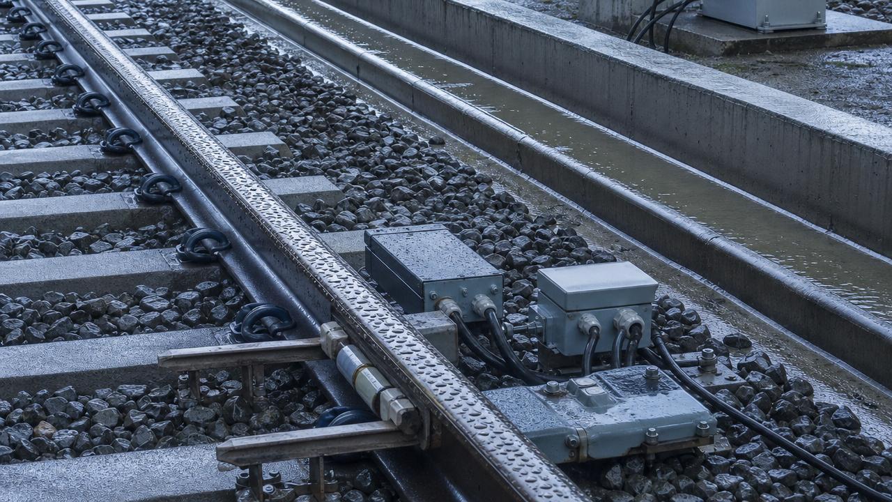 What causes track circuit failures in wet rail sections