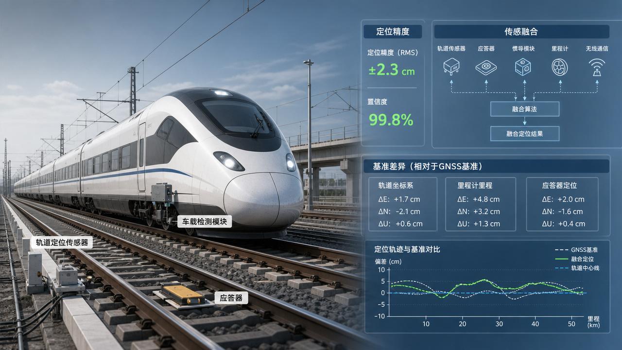 Why train positioning accuracy benchmarks still vary