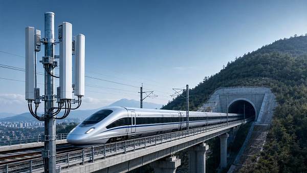 What antenna gain for high speed rail avoids dead zones?