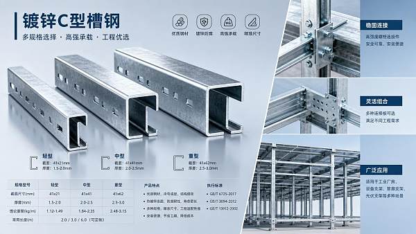 Galvanized C Channel Steel Sizes, Load Capacity, and Best-Fit Applications