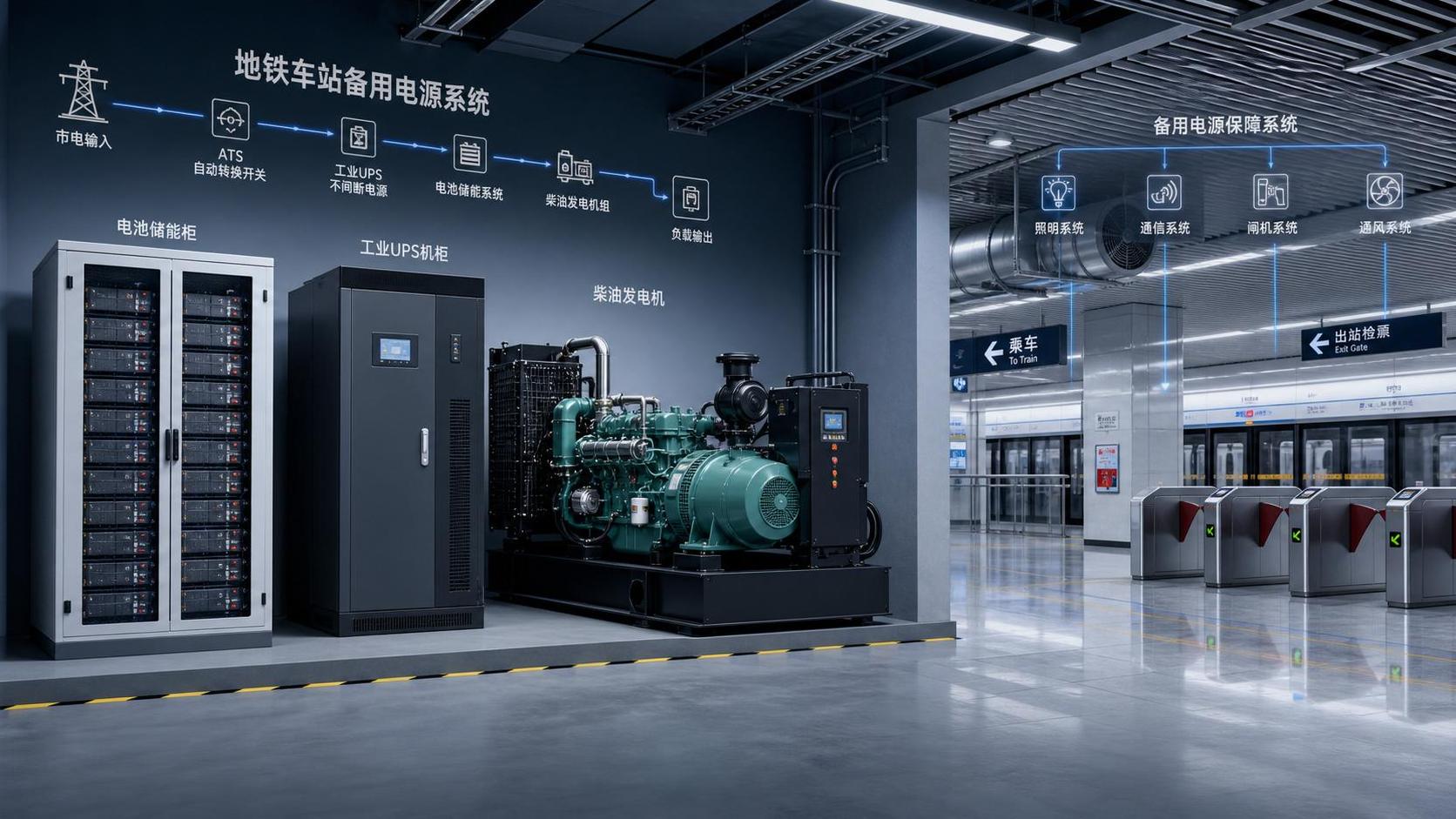 Metro Backup Power Systems: Battery, UPS, or Diesel for Station Resilience?
