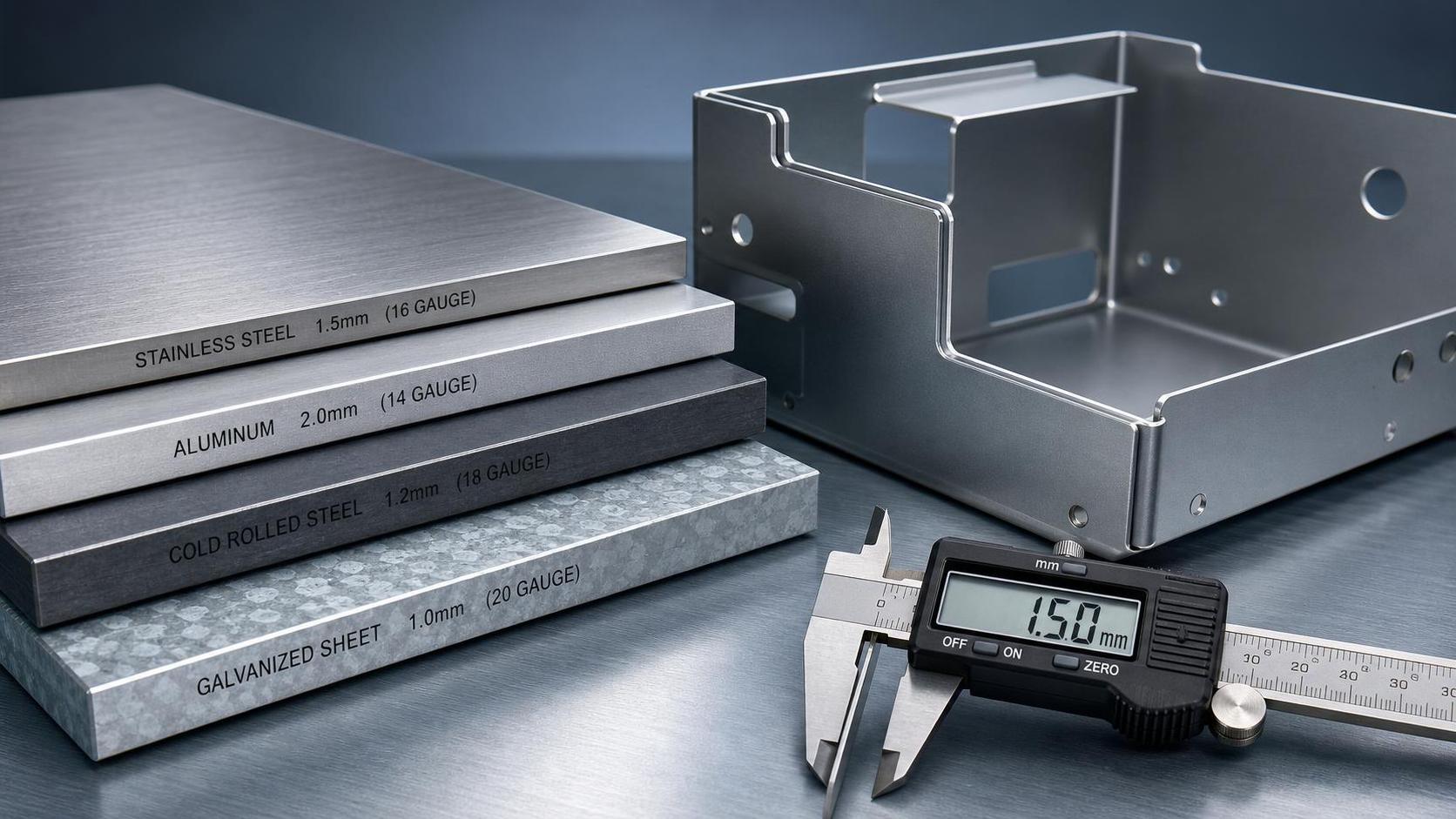 Sheet Metal Thickness Explained: Gauge, mm, Tolerance, and Material Fit