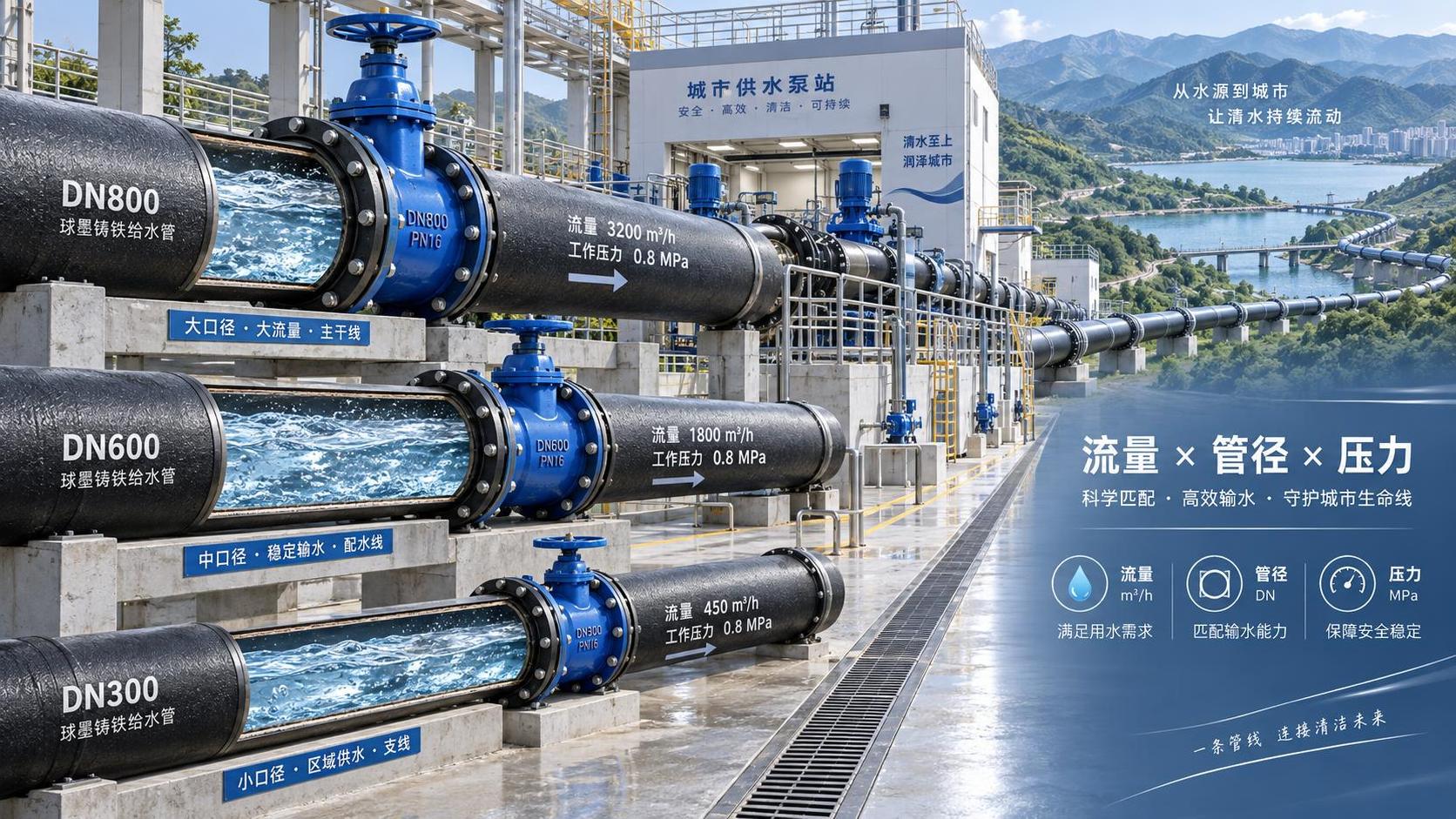 Comment sélectionner un tuyau en fonte ductile pour l’alimentation en eau selon le débit requis