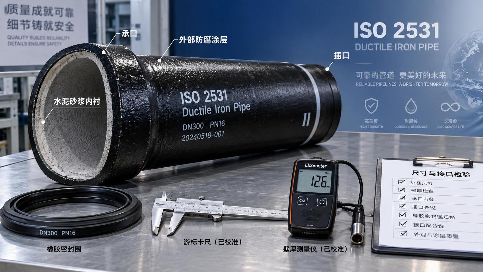 Comment vérifier qu'un tuyau en fonte ductile ISO 2531 est conforme à la norme