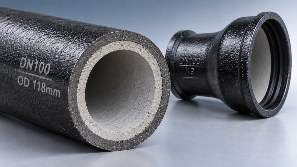 Why DN100 ductile iron pipe does not have a 100 mm outside diameter لماذا لا يبلغ القطر الخارجي لأنابيب الحديد الزهر المرن DN100 مقدار 100 مم؟
