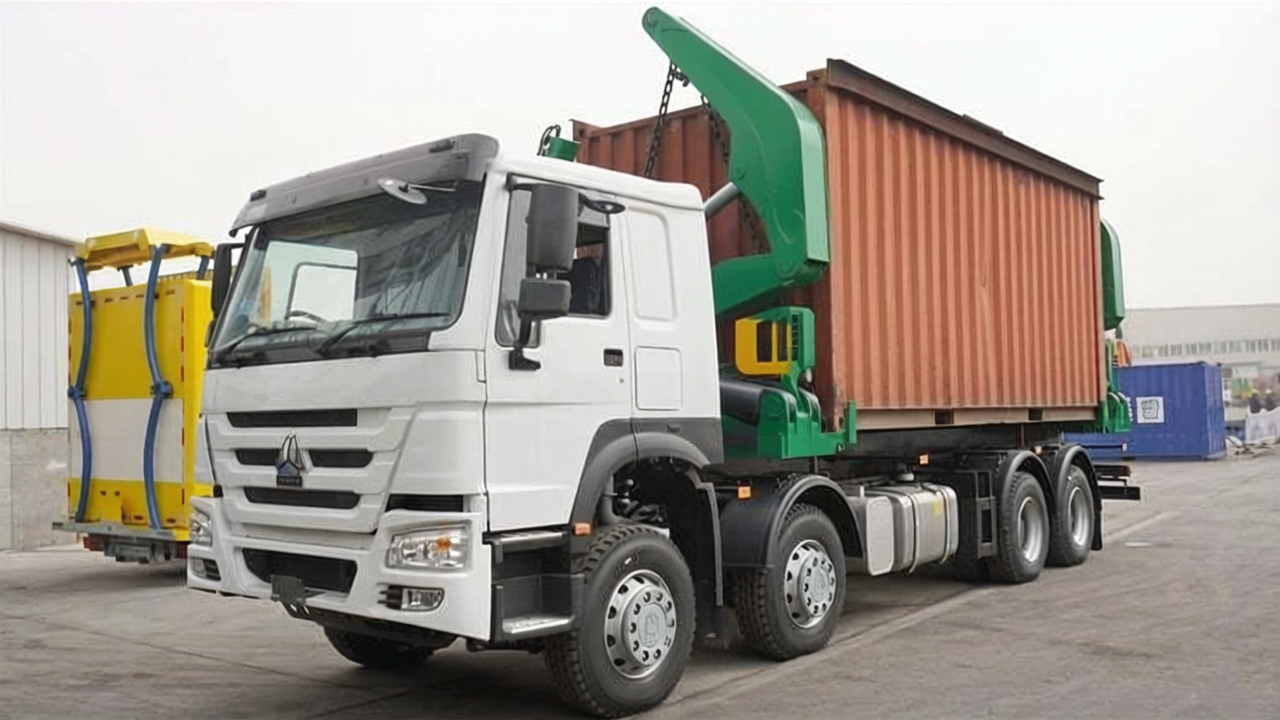 20 ft Side Loader Truck Trailer Hydraulic and Lifting Mechanism Explained 20 ft Side Loader Truck Trailer (1)