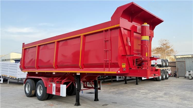 How to Reduce Tire Wear on a 3-Axle Rear Dump Semi Trailer in Rough Conditions? 2 Axle Semi Tipper Trailer with Bogies Suspension (1)