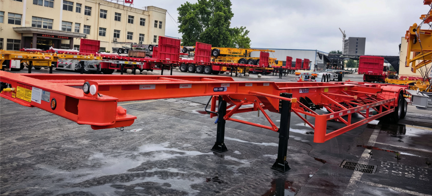 3-Axle Skeletal Semi Trailer左前视图