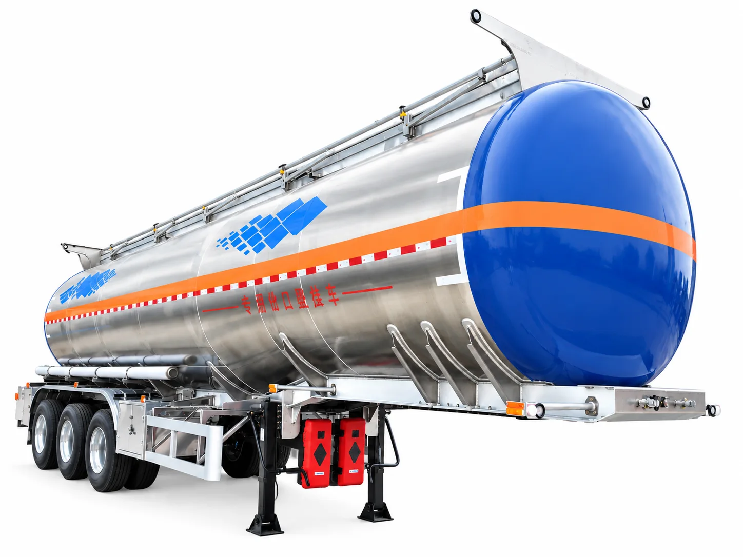 3-Axle Aluminum Alloy Gooseneck Fuel Tanker Semi-Trailer