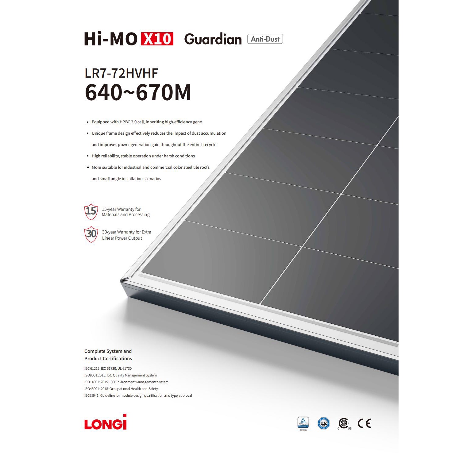 Longi Solar LR7-72HVHF 640-670M