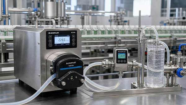 Peristaltic pump flow precision data under real production load