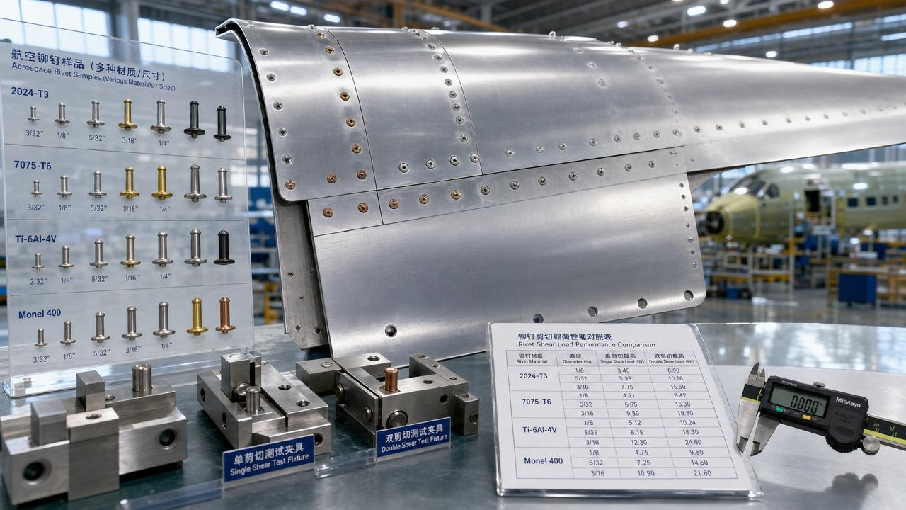 Aerospace Rivet Shear Strength Data: How to Compare Sizes, Alloys, and Joint Loads Aerospace Rivet Shear Strength Data: How to Compare Sizes, Alloys, and Joint Loads