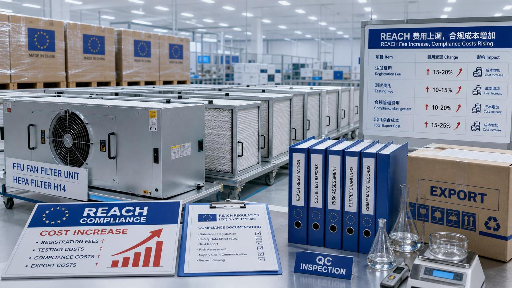 EU REACH Fees Rise 19.5%, Adding Costs for FFU and HEPA Filter Exports