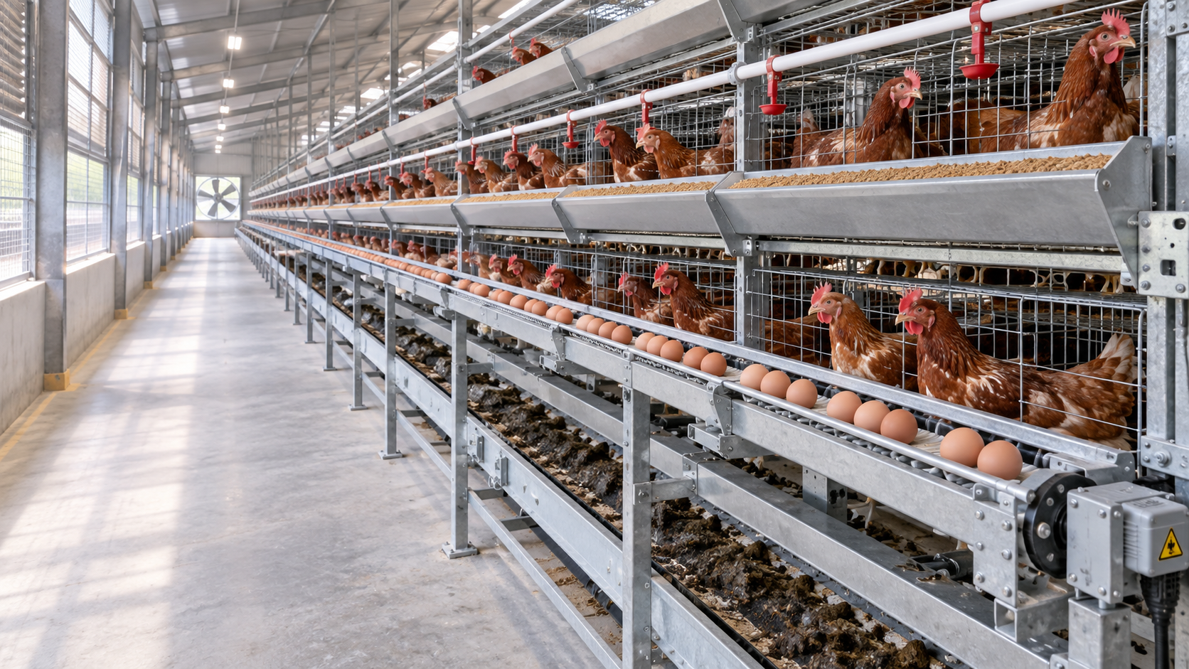 Battery Cage System Design Factors That Influence Layer Welfare and Output