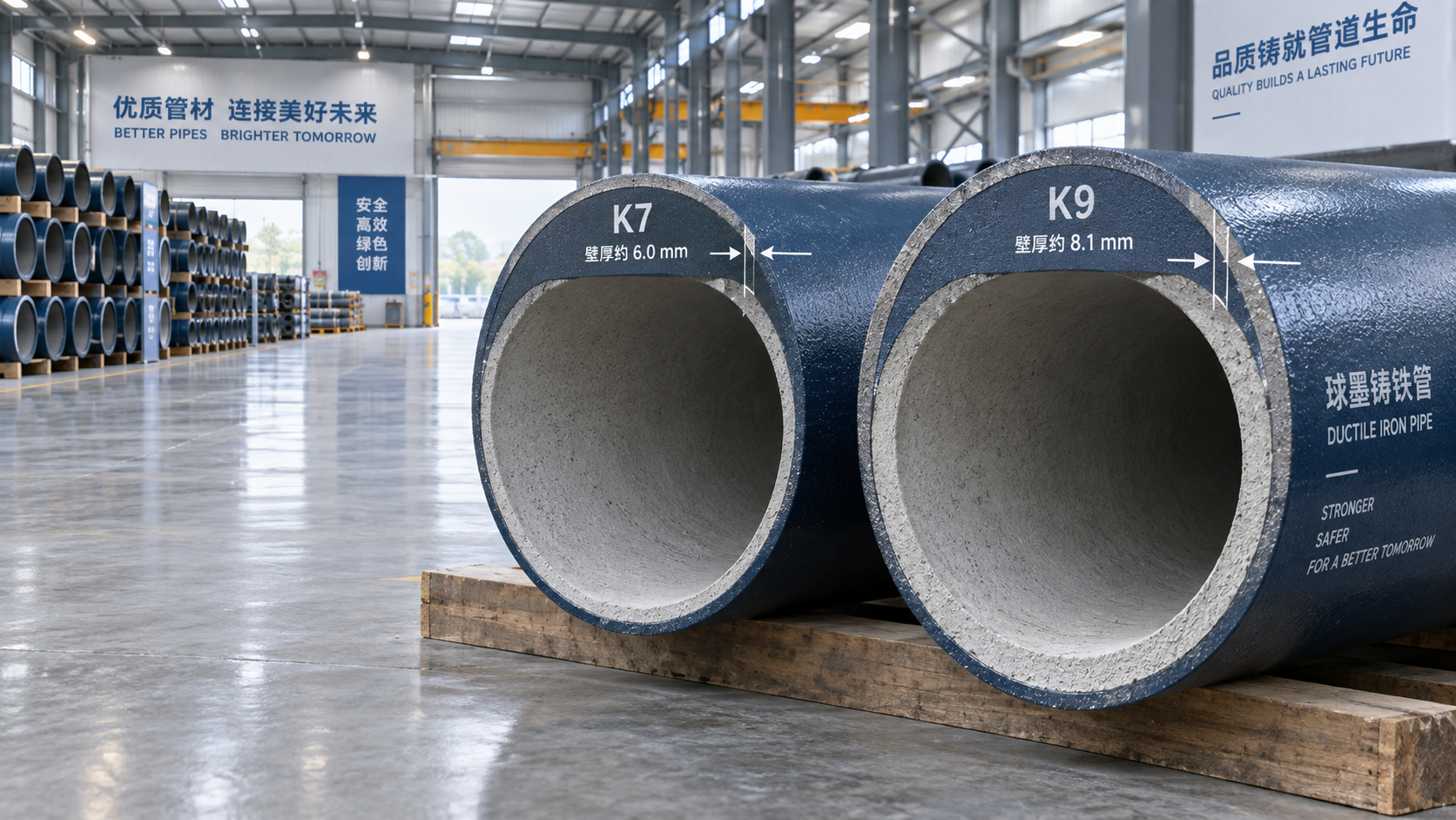K9 vs K7 Ductile Iron Pipe: Pressure Class and Wall Thickness