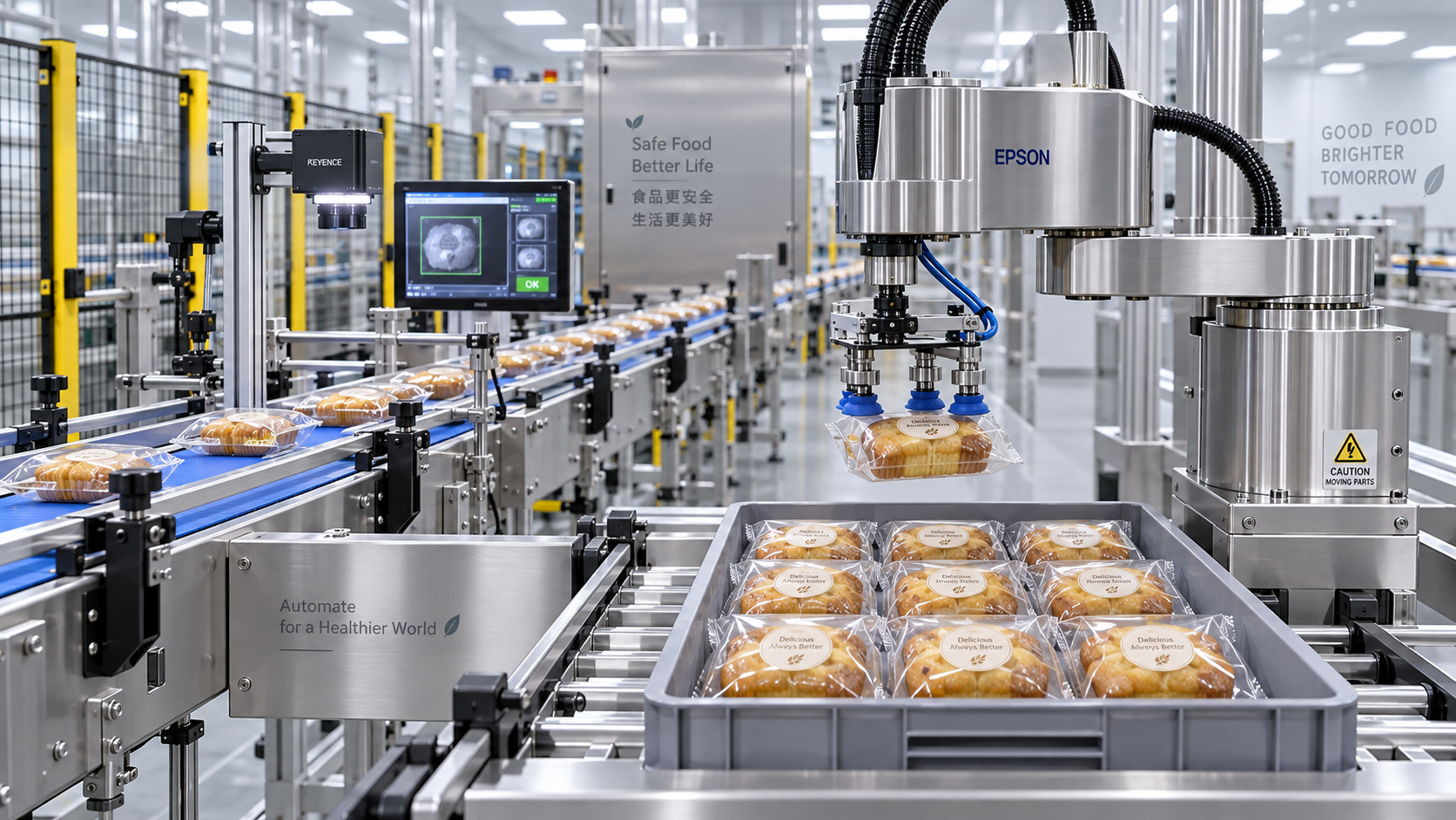 SCARA Robot Pick and Place Systems for Fast, Gentle Food Packaging