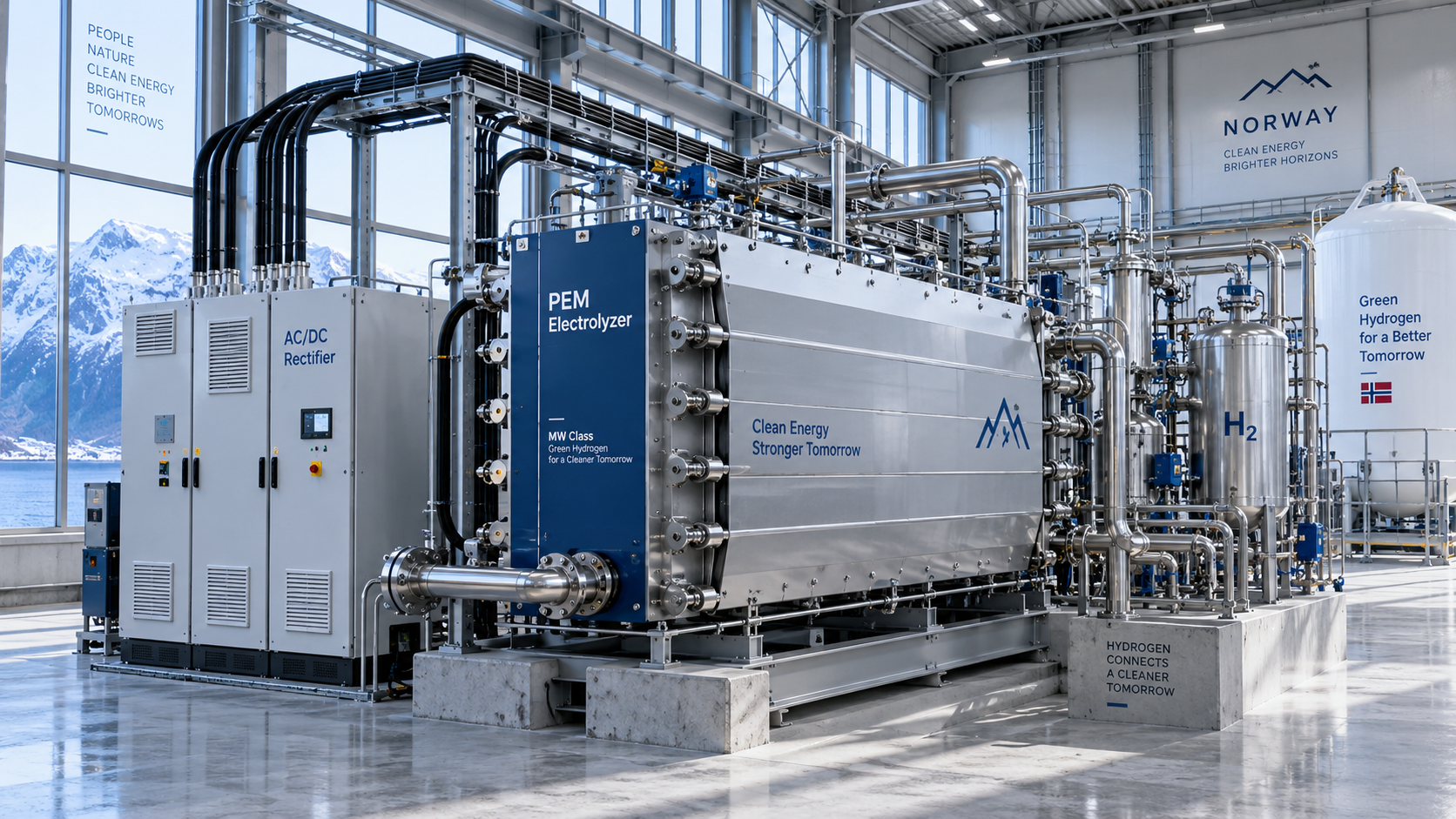Megawatt-Scale PEM Electrolyzer Completes Grid Connection Testing in Norway