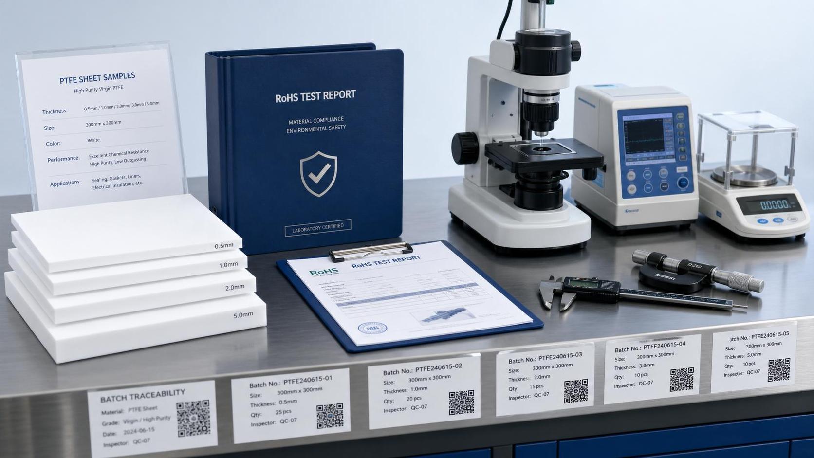 PTFE Sheet RoHS Factory Checklist: Material Proof, Testing, and Compliance Risk