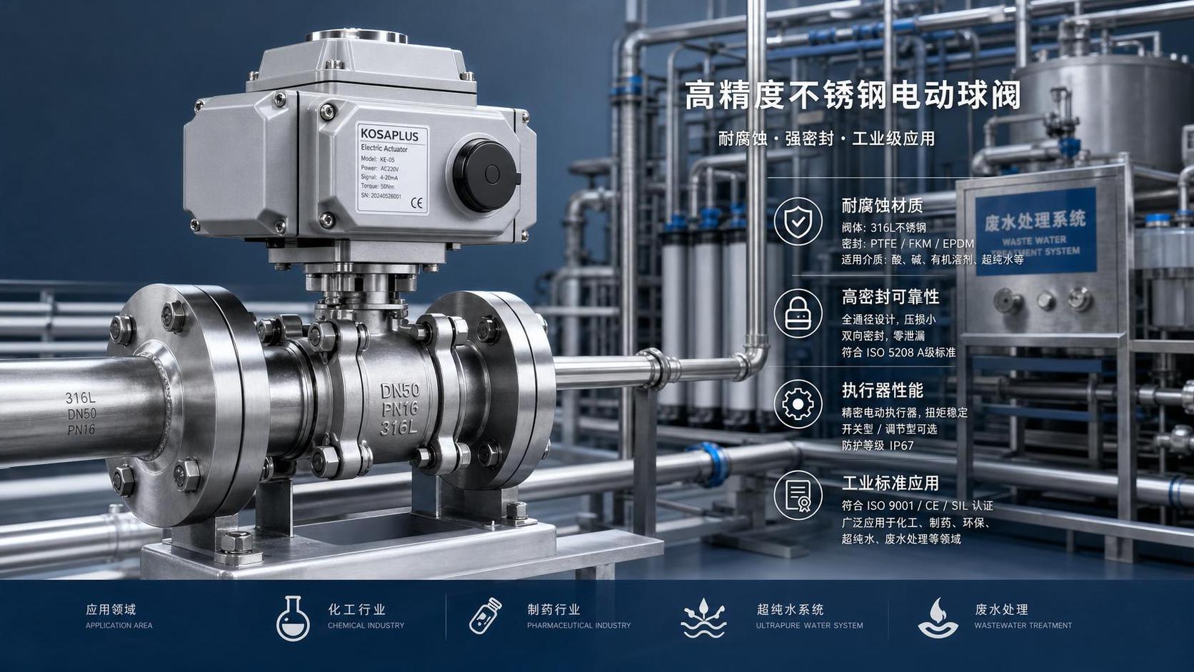 Stainless Steel Actuated Ball Valve Selection for Corrosive Media