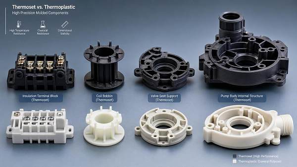 When does thermoset molding resin outperform thermoplastics in parts design?